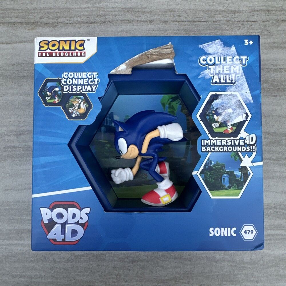 Sonic The Hedge Game Hog Pods 4D Sonic 479 Collectable Toy Figure Backgrounds